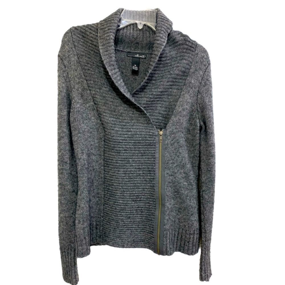 Willi Smith Shawl Collar Cardigan Sweater Wool Blend Women’s Gray M.